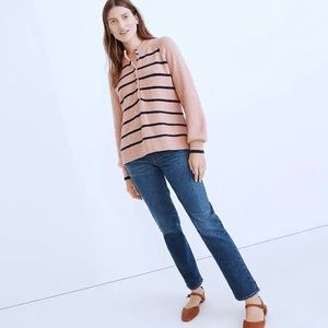 MADEWELL Pembury Henley Mockneck Striped Sweater